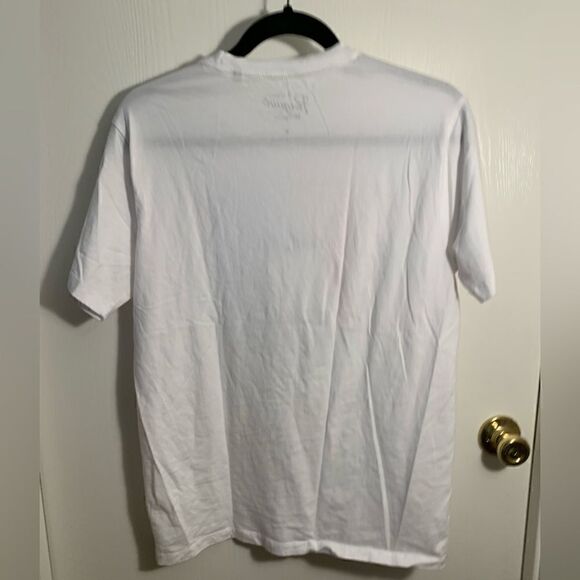 Original Penguin EUC “wake cup” white cotton T shirt Size Medium - Picture 2 of 4